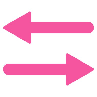 Arrows Exchange Horizontal flat pink color icon