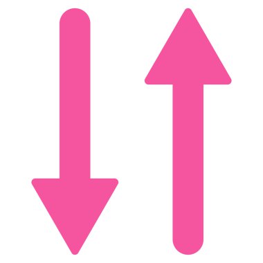 Arrows Exchange Vertical flat pink color icon