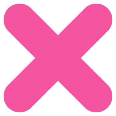 Cancel flat pink color icon
