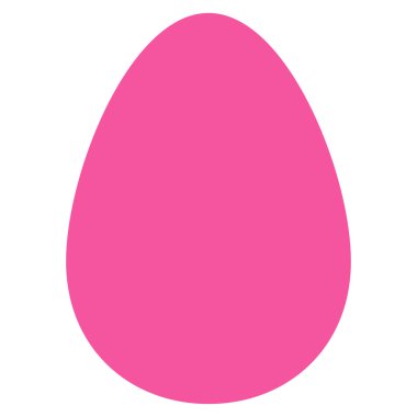 Egg flat pink color icon
