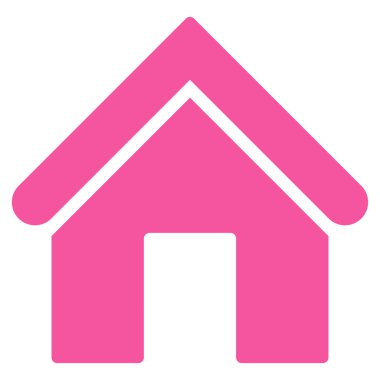 Home flat pink color icon