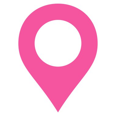 Map Marker flat pink color icon