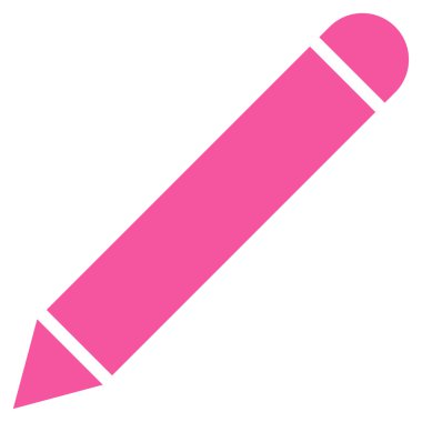 Pencil flat pink color icon