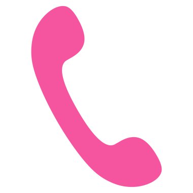 Phone flat pink color icon