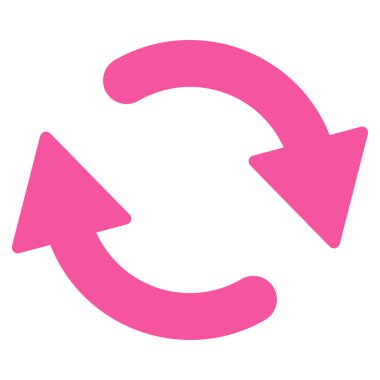 Refresh flat pink color icon