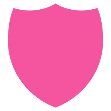 Shield flat pink color icon