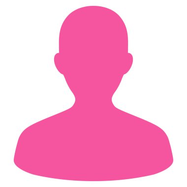 User flat pink color icon