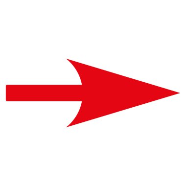 Arrow Axis X flat red color icon