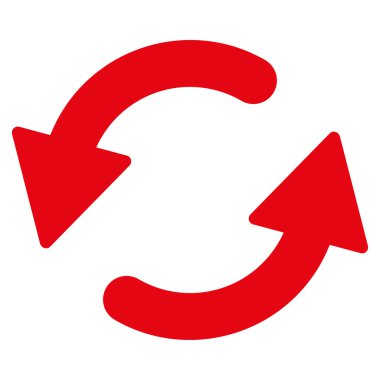 Refresh Ccw flat red color icon