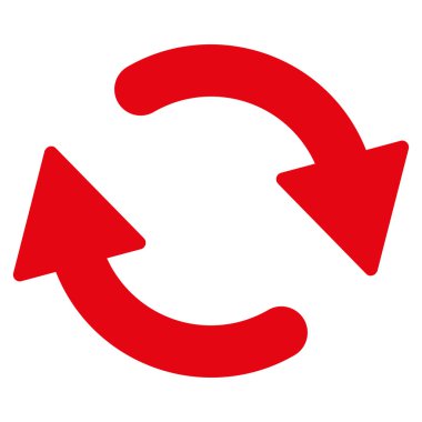 Refresh flat red color icon
