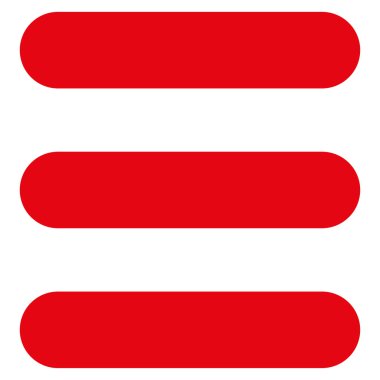 Stack flat red color icon