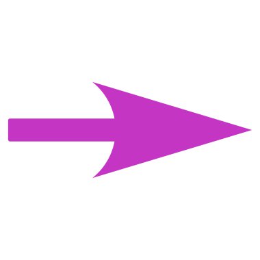 Arrow Axis X flat violet color icon