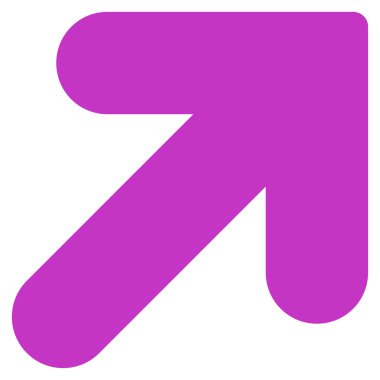 Arrow Up Right flat violet color icon