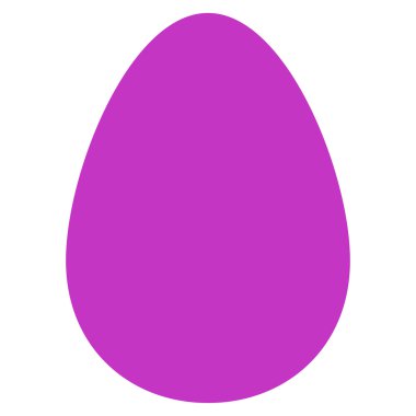 Egg flat violet color icon