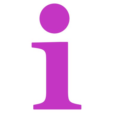 Info flat violet color icon