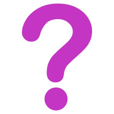 Question flat violet color icon