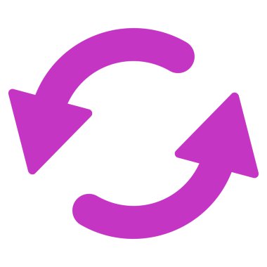 Refresh Ccw flat violet color icon