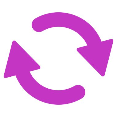 Refresh flat violet color icon