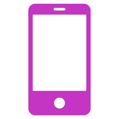 Smartphone flat violet color icon