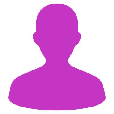User flat violet color icon