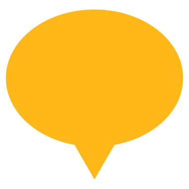 Afiş düz sarı renk simgesi