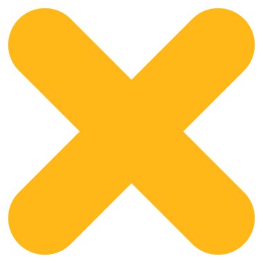 Düz sarı renk simgesini iptal