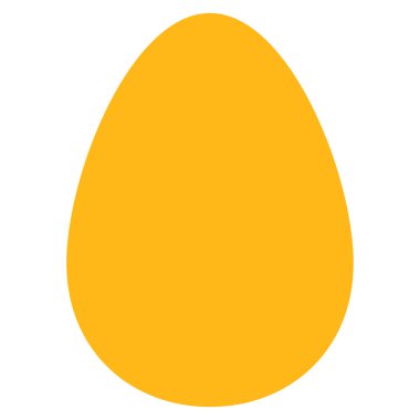 Yumurta düz sarı renk simgesi
