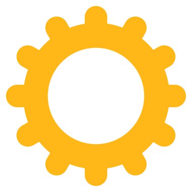 Vites düz sarı renk simgesi