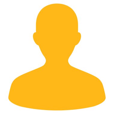 Kullanıcı düz sarı renk simgesi