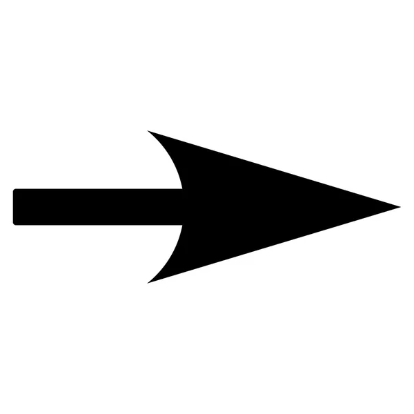 Freccia Asse X piatto icona di colore nero — Vettoriale Stock