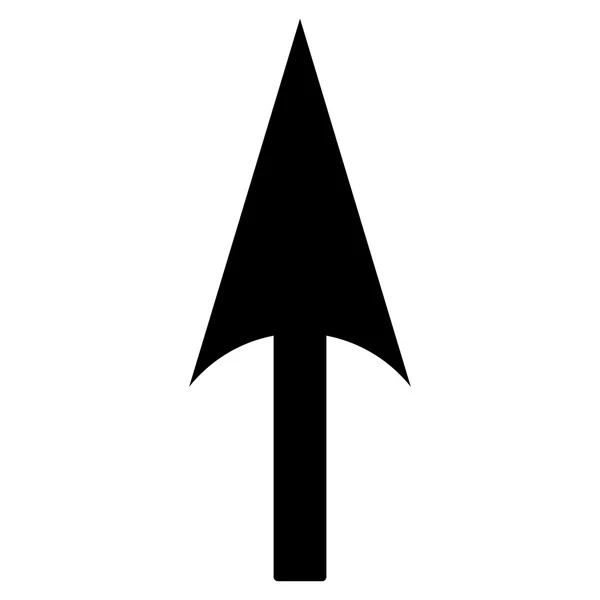 Barevná ikona šipka osy Y ploché černé — Stockový vektor