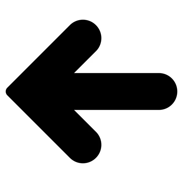 Šipka doleva plochá Černá Barevná ikona — Stockový vektor