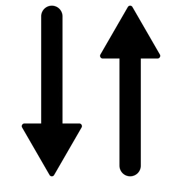 Arrows Exchange Vertical flat black color icon — стоковий вектор