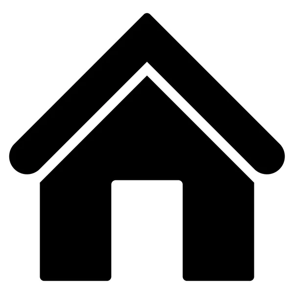 Home icône de couleur noire plate — Image vectorielle