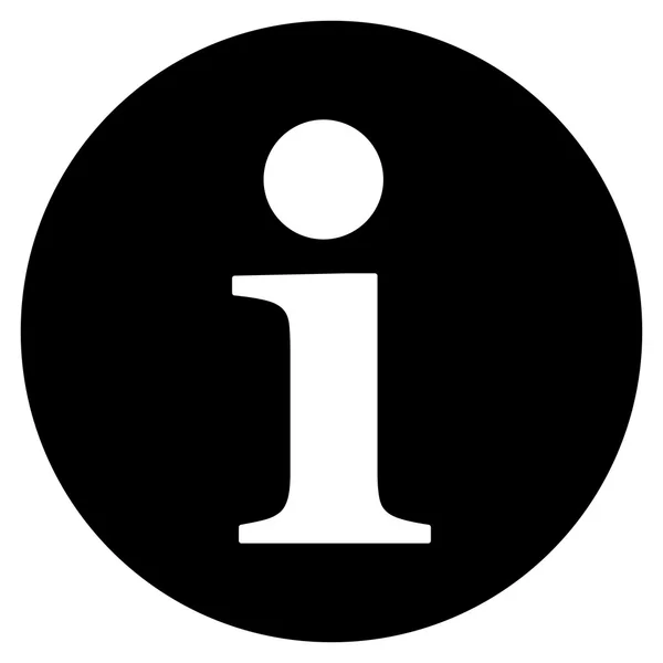 Información plana icono de color negro — Archivo Imágenes Vectoriales