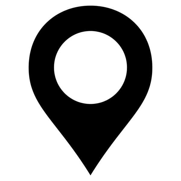 Map Marker flat black color icon — 스톡 벡터