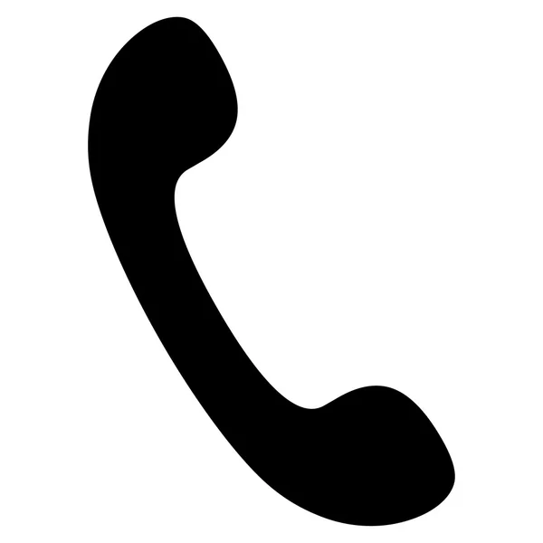 Teléfono plano icono de color negro — Archivo Imágenes Vectoriales