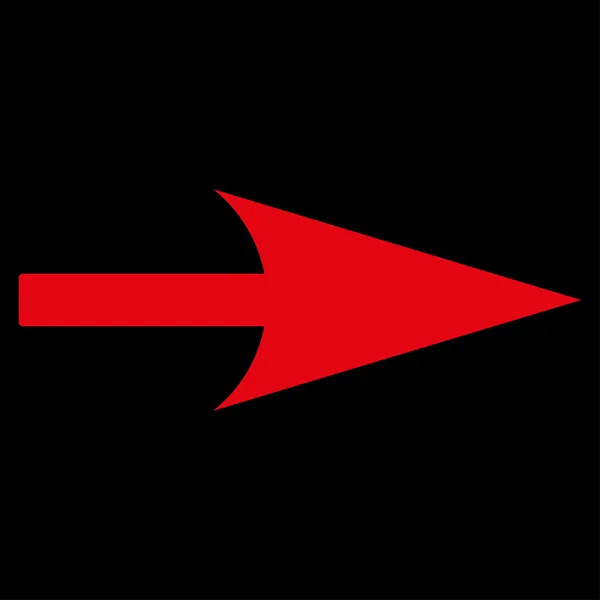 Стрілка Вісь X плоский червоний колір піктограми — стоковий вектор