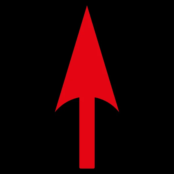Arrow Axis Y icône de couleur rouge plat — Image vectorielle