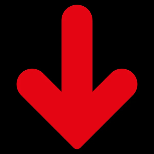 Arrow Down flat red color icon — Stockový vektor