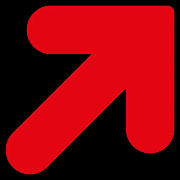 Arrow Up Right flat red color icon — Stockový vektor