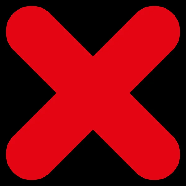 Cancel flat red color icon — 图库矢量图片