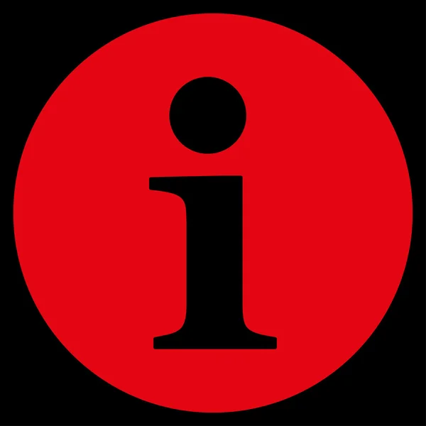 Information flat red color icon — ストックベクタ