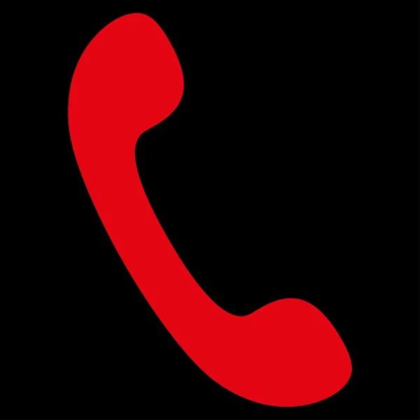 Téléphone icône de couleur rouge plat — Image vectorielle
