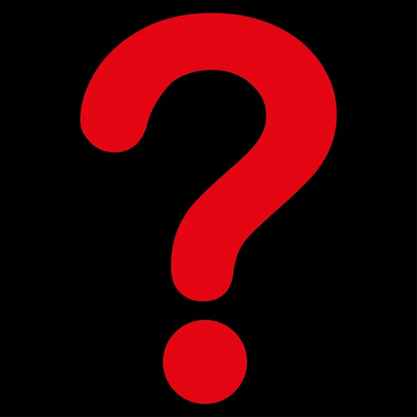 Question icône de couleur rouge plat — Image vectorielle