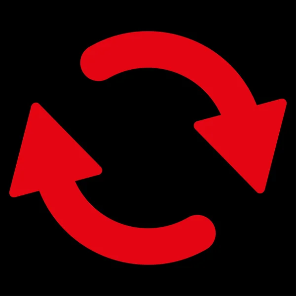 Refresh flat red color icon — Stockvector