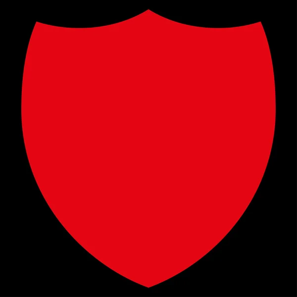 Escudo plano icono de color rojo — Vector de stock