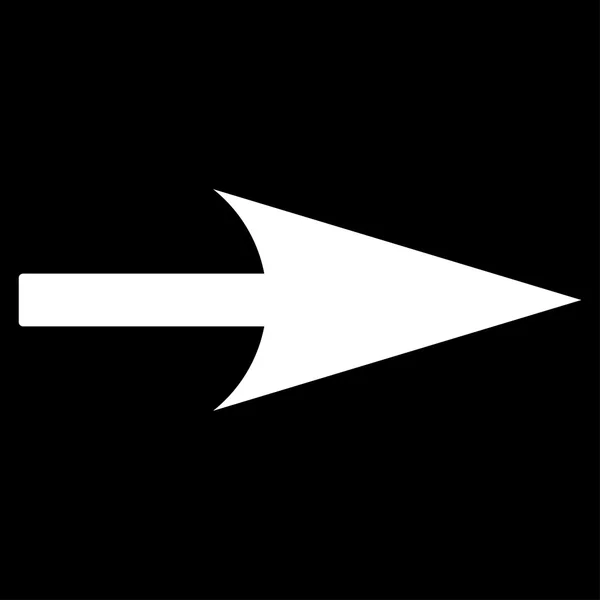Стрілка Вісь X плоский білий колір піктограми — стоковий вектор