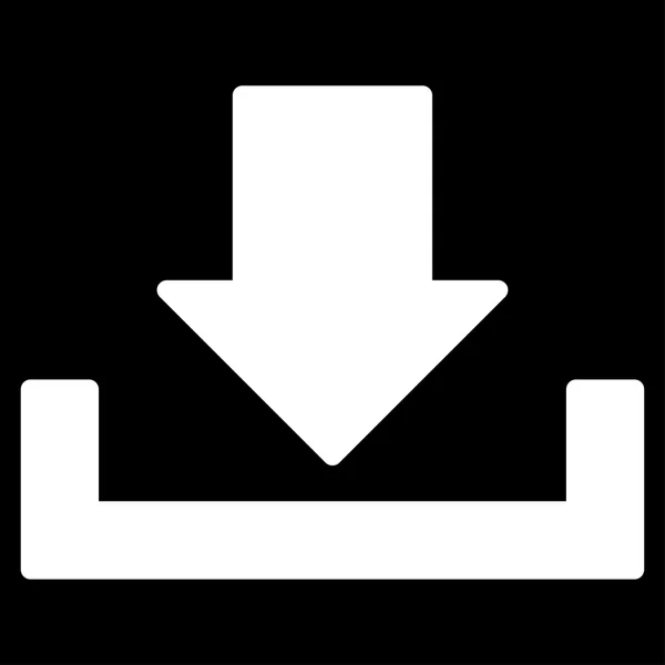 Télécharger icône de couleur blanche plate — Image vectorielle
