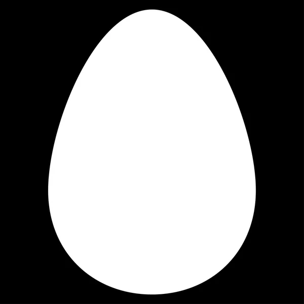 평면 흰색 달걀 색 아이콘 — 스톡 벡터